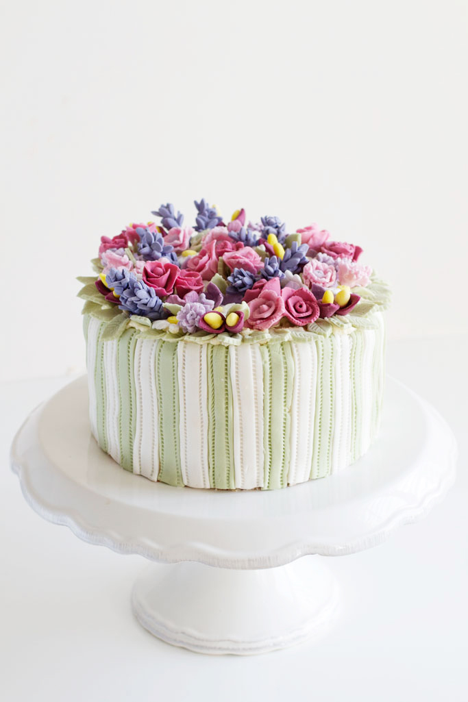 flower garden cake