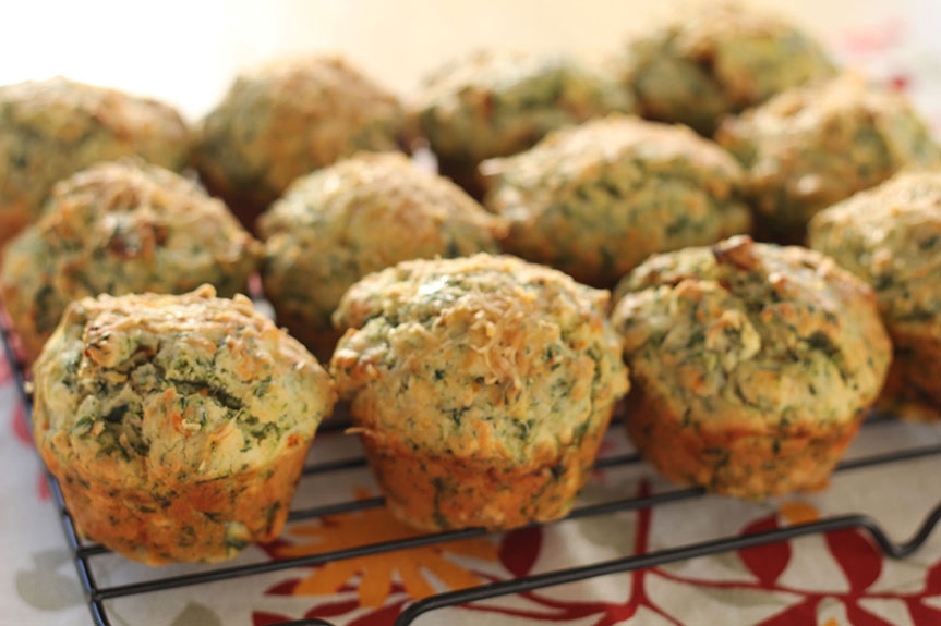 Spinach and Feta muffins healthy baking