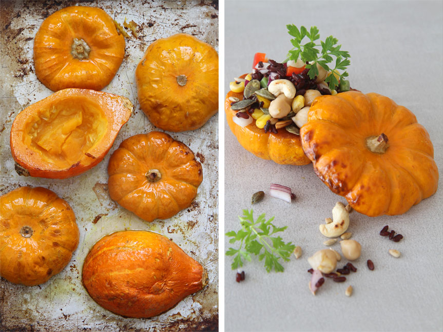Roasted pumpkins