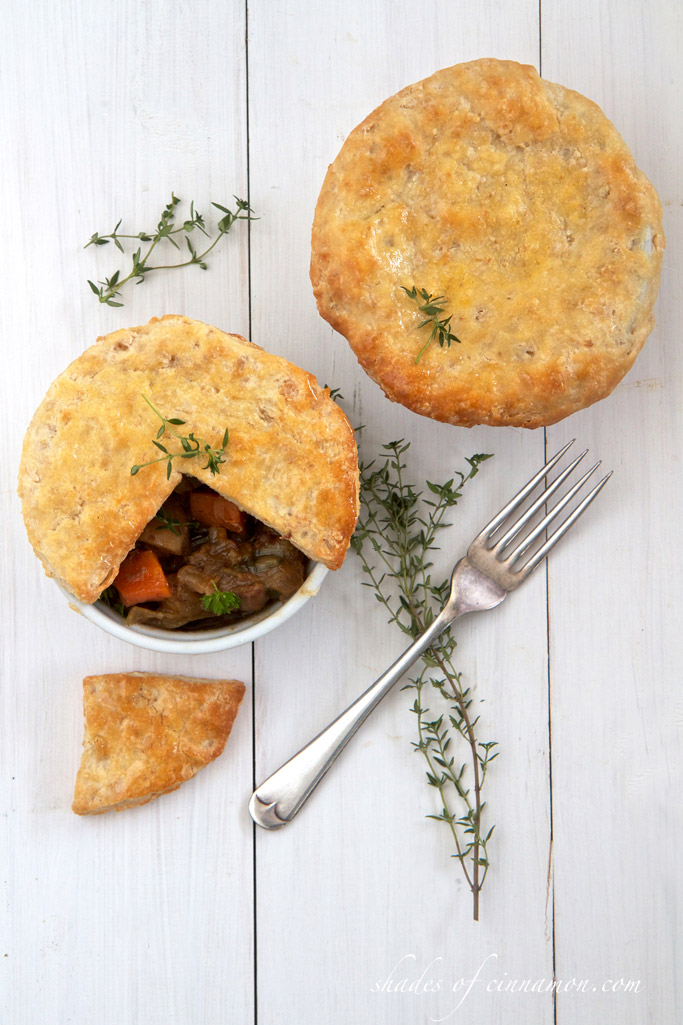 Beef and vegetable pot pies