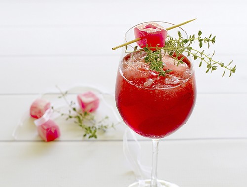 Cranberry and Turkish delight cocktail