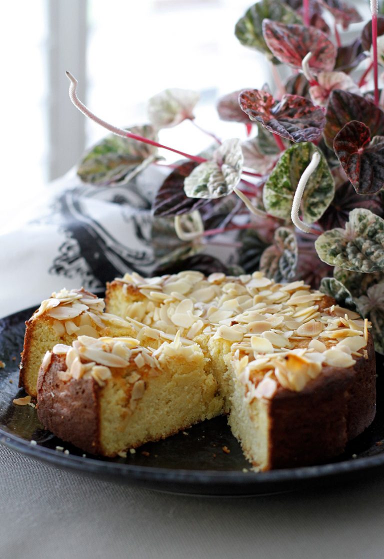 Italian Almond Ricotta Cake with a delicate hint of citrus, and it is Gluten Free Shades of